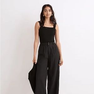 Madewell The Harlow Wide Leg Pants in Black